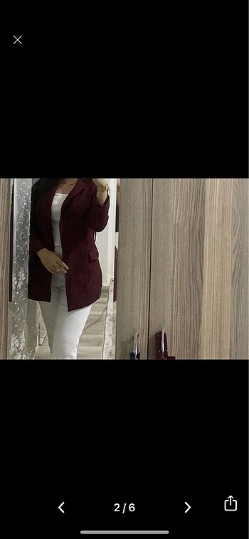 Diğer Bordo blazer ceket