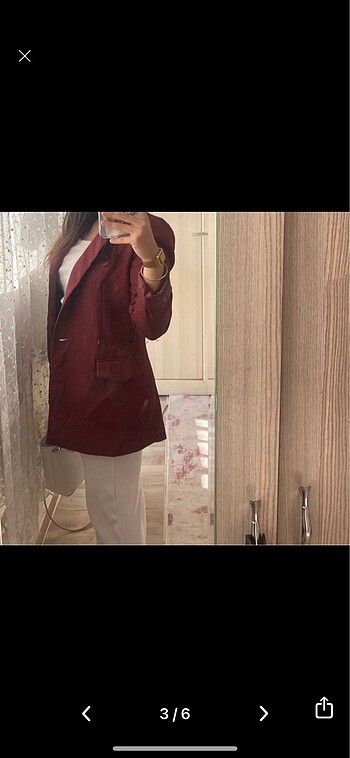 34 Beden Bordo blazer ceket