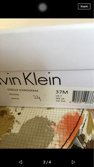 37 Beden Calvin Klein sneaker