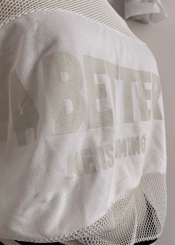 l Beden beyaz Renk Beyaz Dantel Detaylı Kadın Sweatshirt