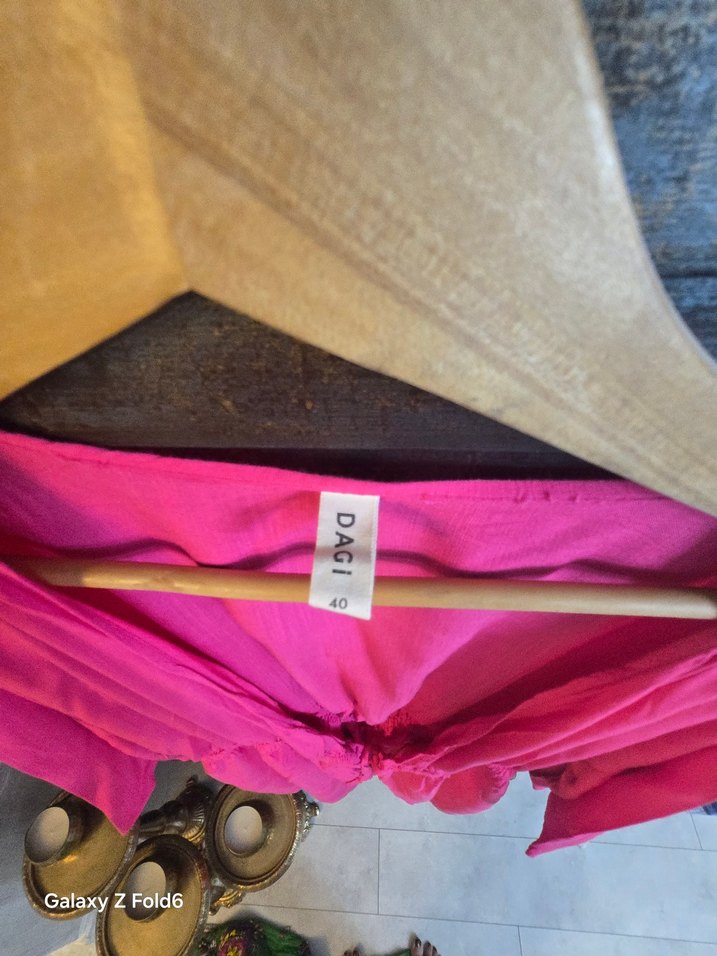 Pembe Bohem Tarz Uzun Kadın PAREO, DAGİ - Görsel 3