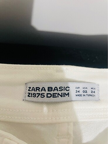 34 Beden beyaz Renk Zara jean
