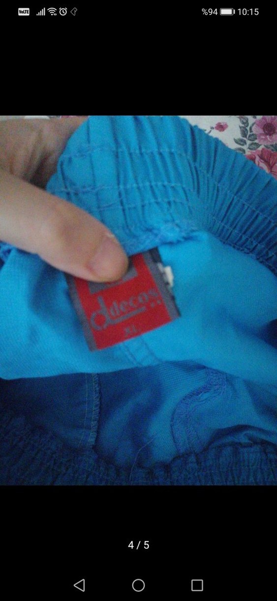 Renkli Mavi kadın deniz şortu - Görsel 4