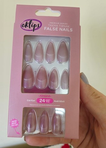 Eklips Pembe Badem Efektli 24'lü Takma Tırnak - Görsel 2
