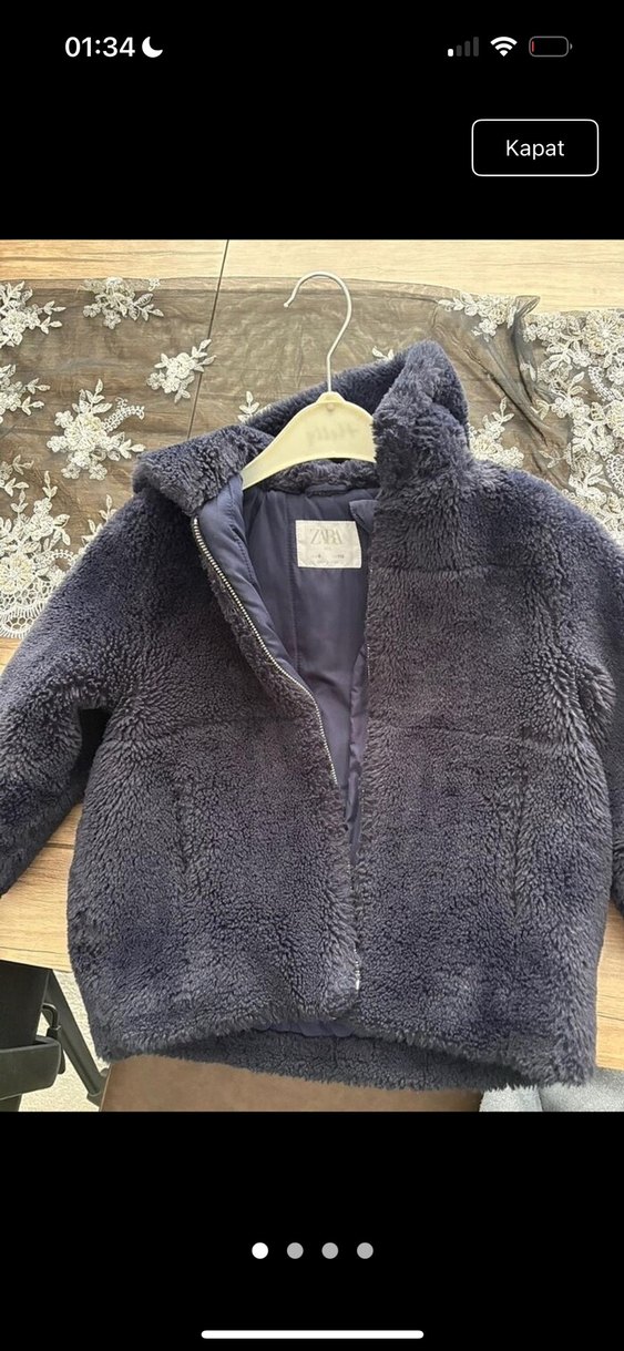 Zara kürk peluş mont - Görsel 2