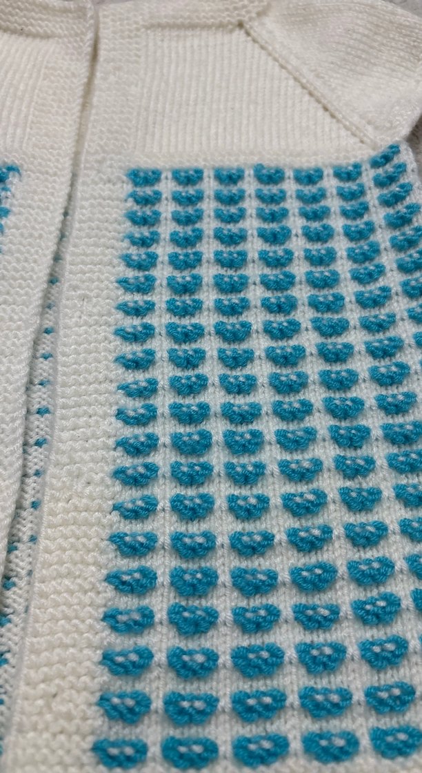 Kız Çocuk Beyaz Örgü Kolsuz Yelek - Görsel 3