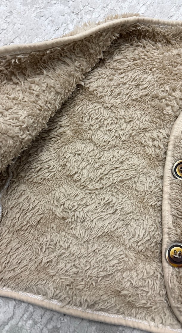 Kız Çocuk Kahverengi Kürklü Yelek - Görsel 3