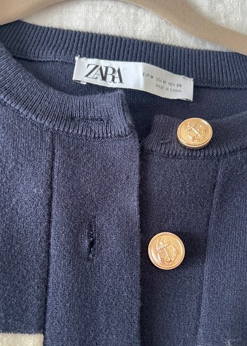 Düğmeli Çizgili Kısa Kollu Midi Elbise - Görsel 3