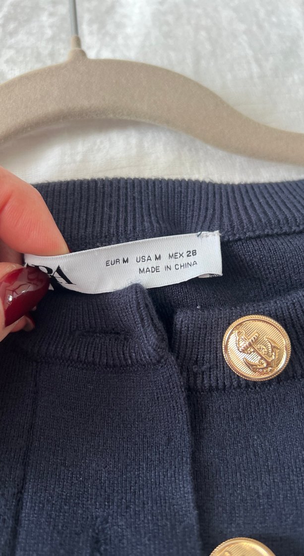 Düğmeli Çizgili Kısa Kollu Midi Elbise - Görsel 4