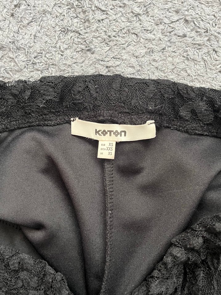 Dantel İşlemeli Siyah Maxi Etek - Görsel 3