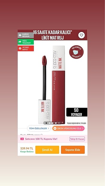 Maybelline ruj
