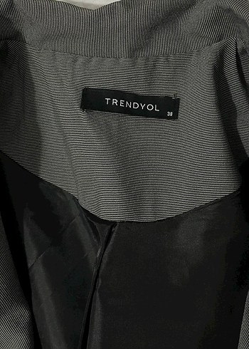 Kadın Gri Düğmeli Blazer Ceket - Görsel 2