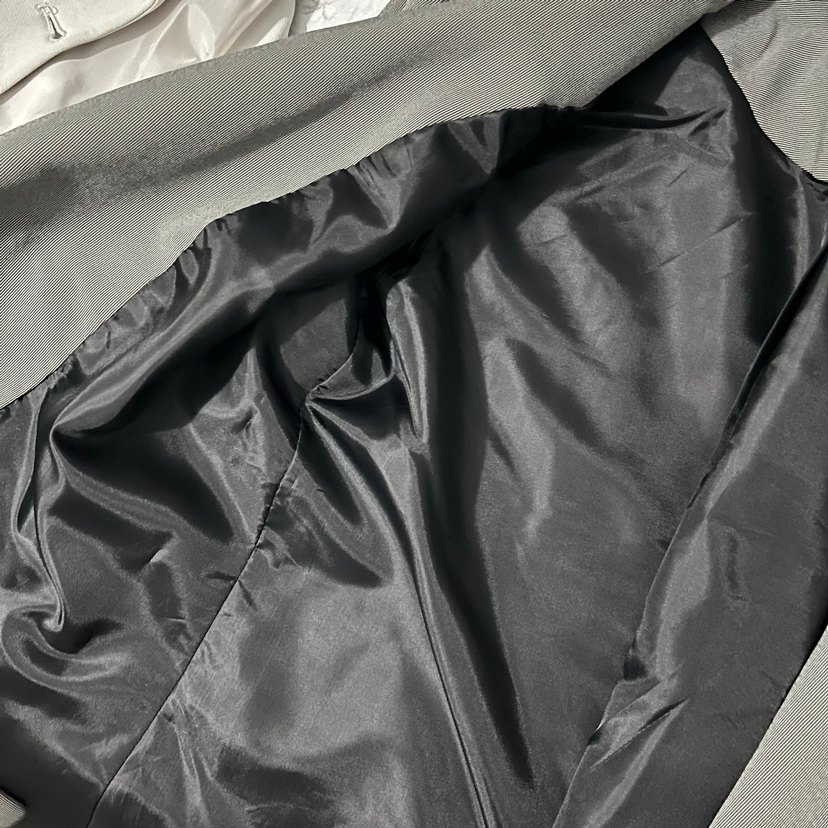 Kadın Gri Düğmeli Blazer Ceket - Görsel 3