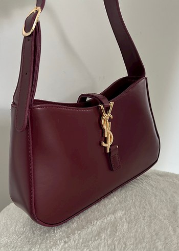 Bordo Deri Kemerli Kadın Çanta - Görsel 3