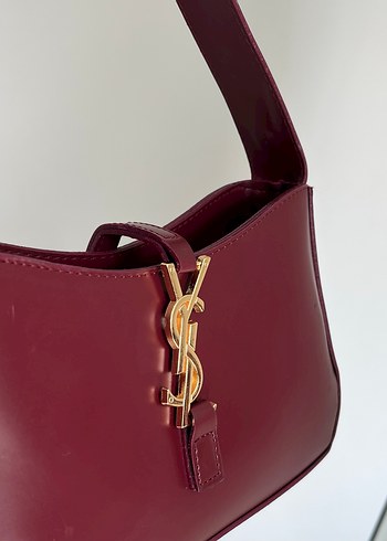 Bordo Deri Kemerli Kadın Çanta - Görsel 9