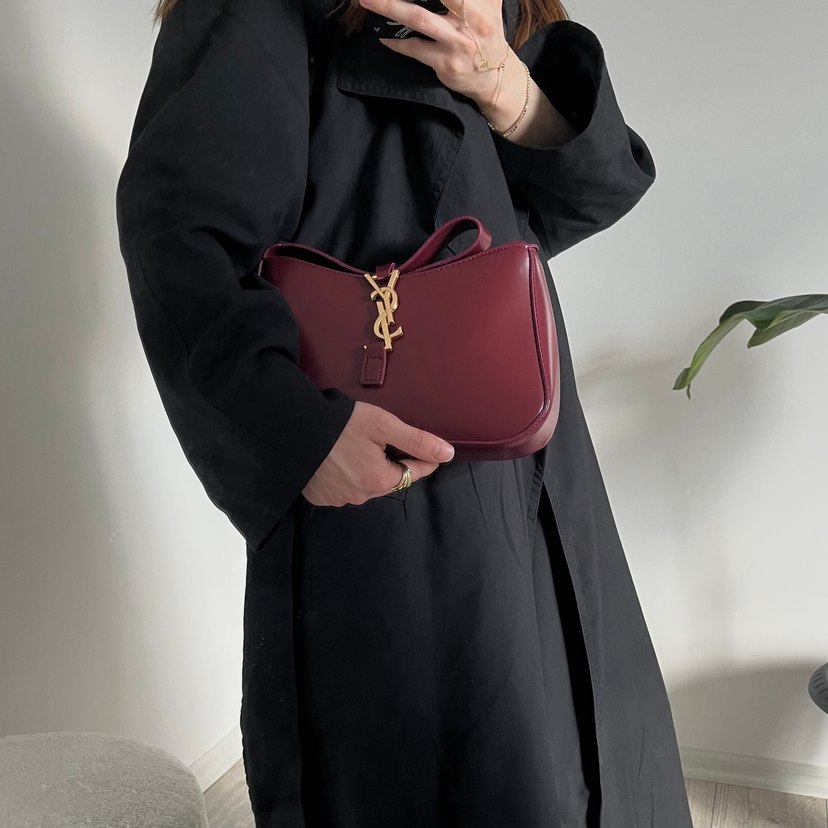 Bordo Deri Kemerli Kadın Çanta - Görsel 2