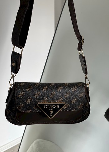 Kahverengi Baskılı Deri Kadın Çanta - Görsel 4