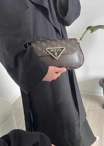 Kahverengi Baskılı Deri Kadın Çanta - Görsel 14