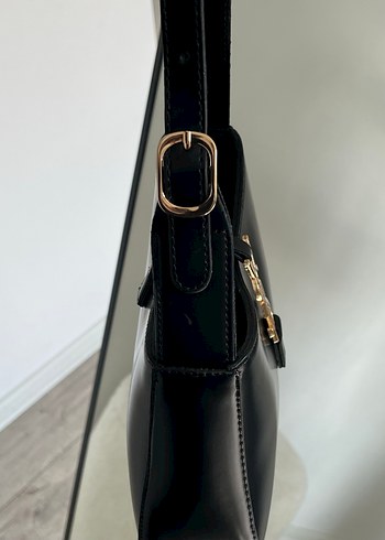 siyah Deri Kadın Omuz Çantası - Görsel 4