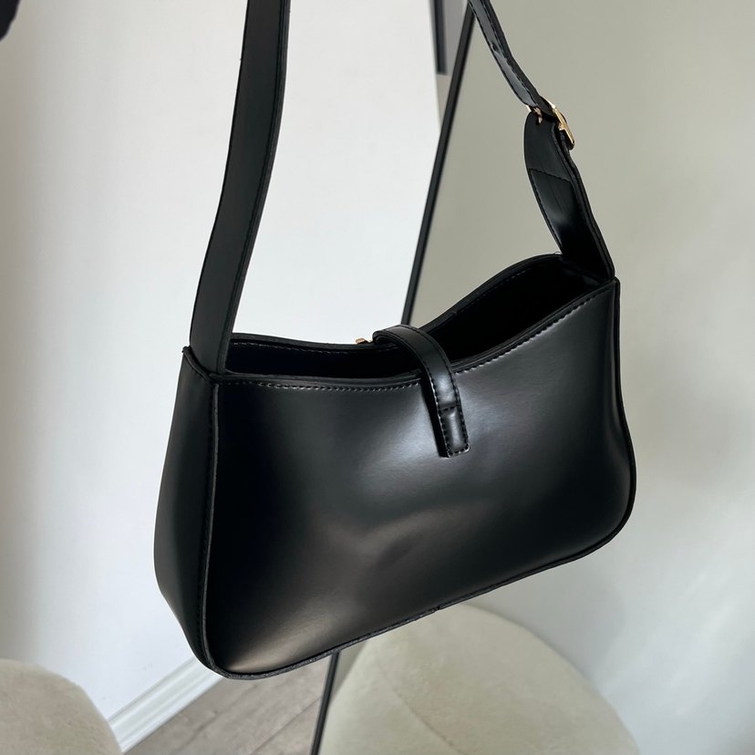 siyah Deri Kadın Omuz Çantası - Görsel 5