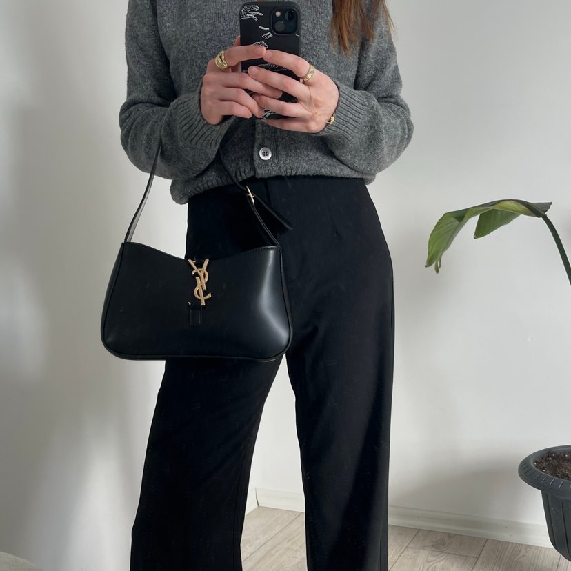 siyah Deri Kadın Omuz Çantası - Görsel 2