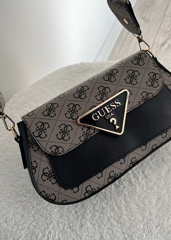 Siyah Gri Baskılı Kadın Çanta - Görsel 9