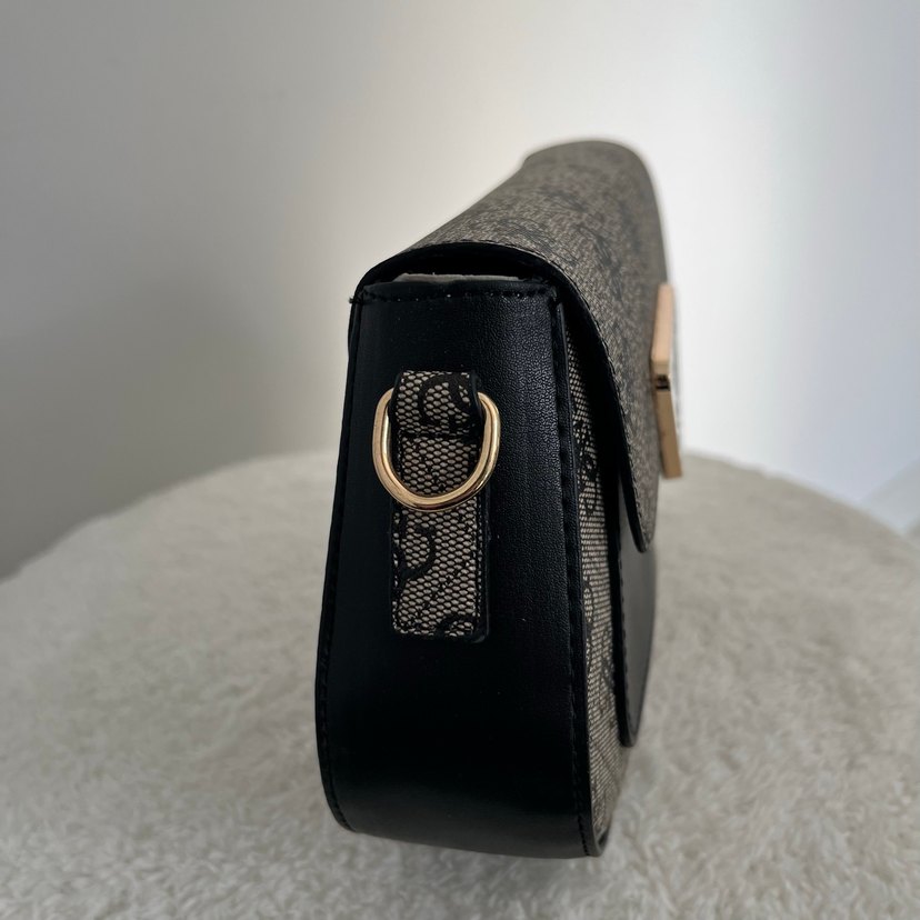 Siyah Gri Baskılı Kadın Çanta - Görsel 4