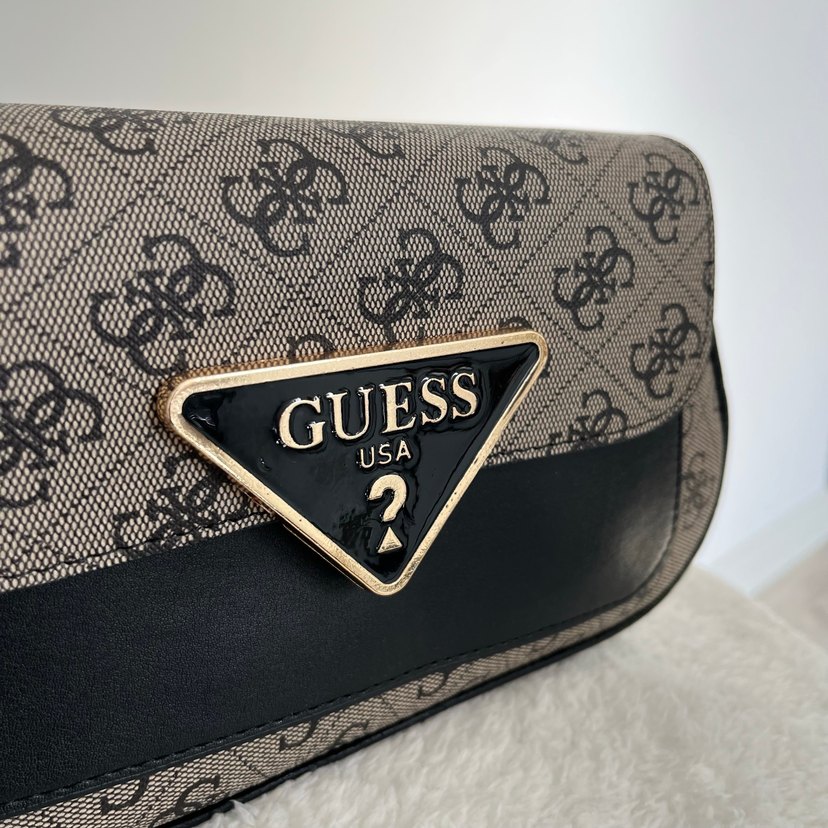 Siyah Gri Baskılı Kadın Çanta - Görsel 3