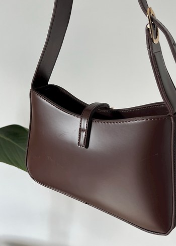 Kahverengi Deri Kadın Çanta - Görsel 6