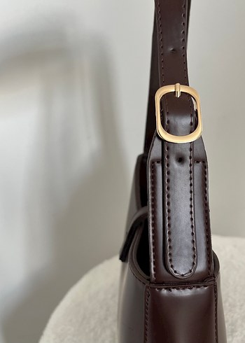 Kahverengi Deri Kadın Çanta - Görsel 8