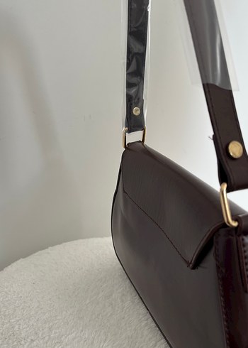 Kahverengi Deri  Omuz Çantası - Görsel 7