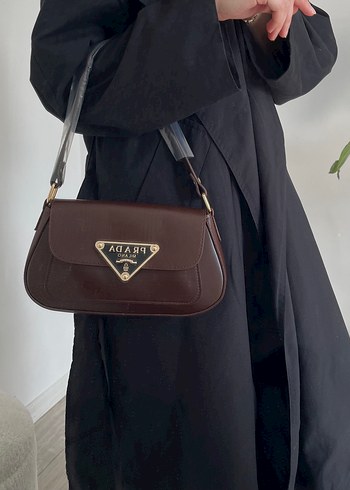 Kahverengi Deri  Omuz Çantası - Görsel 2
