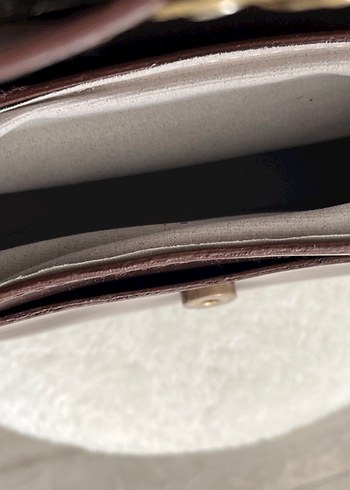 Kahverengi Deri  Omuz Çantası - Görsel 8