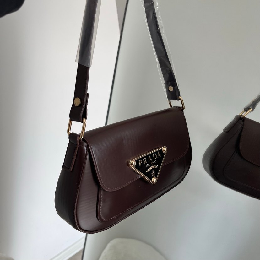 Kahverengi Deri  Omuz Çantası - Görsel 5