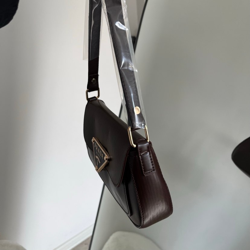 Kahverengi Deri  Omuz Çantası - Görsel 4