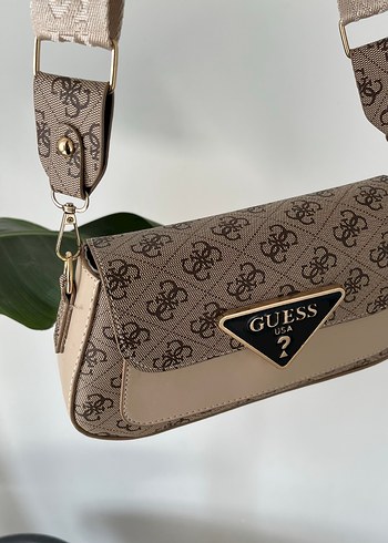 Bej Deri Baskılı  Kadın Çanta - Görsel 5