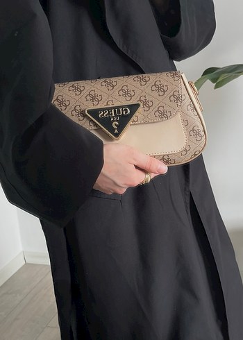 Bej Deri Baskılı  Kadın Çanta - Görsel 2