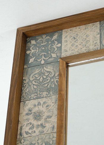 Bej ve Gri Desenli Dekoratif Ayna - Görsel 4