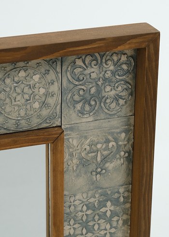 Bej ve Gri Desenli Dekoratif Ayna - Görsel 5