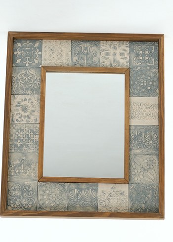 Bej ve Gri Desenli Dekoratif Ayna - Görsel 6