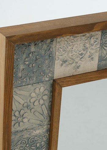 Bej ve Gri Desenli Dekoratif Ayna - Görsel 3