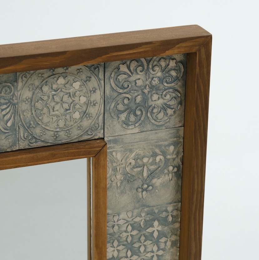 Bej ve Gri Desenli Dekoratif Ayna - Görsel 5