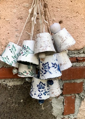 5li Beyaz Çan Ev Dekoru - Görsel 8