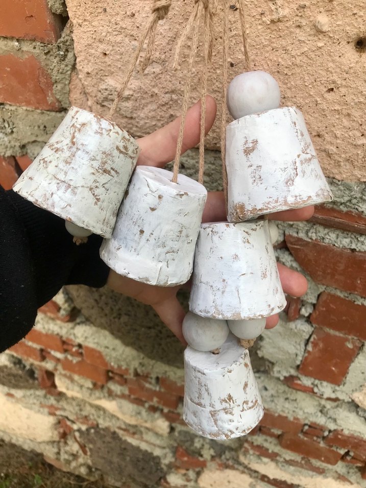 5li Beyaz  Çan Ev Dekoru - Görsel 5