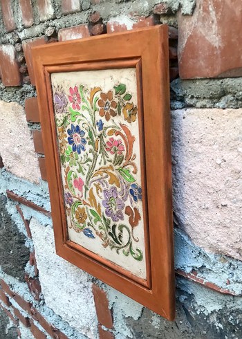 Çiçek Desenli Pastel Renkli Tablo - Görsel 4