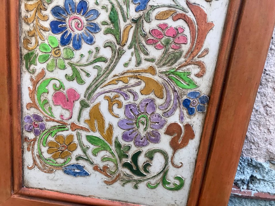 Çiçek Desenli Pastel Renkli Tablo - Görsel 3