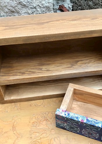 Ahşap duvar rafı - Görsel 5