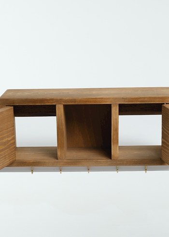 Üç bölmeli Ahşap duvar Dolabı - Görsel 5