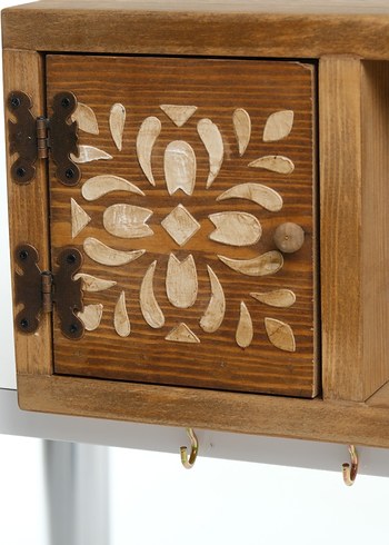 Üç bölmeli Ahşap duvar Dolabı - Görsel 4