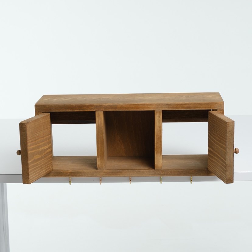 Üç bölmeli Ahşap duvar Dolabı - Görsel 5